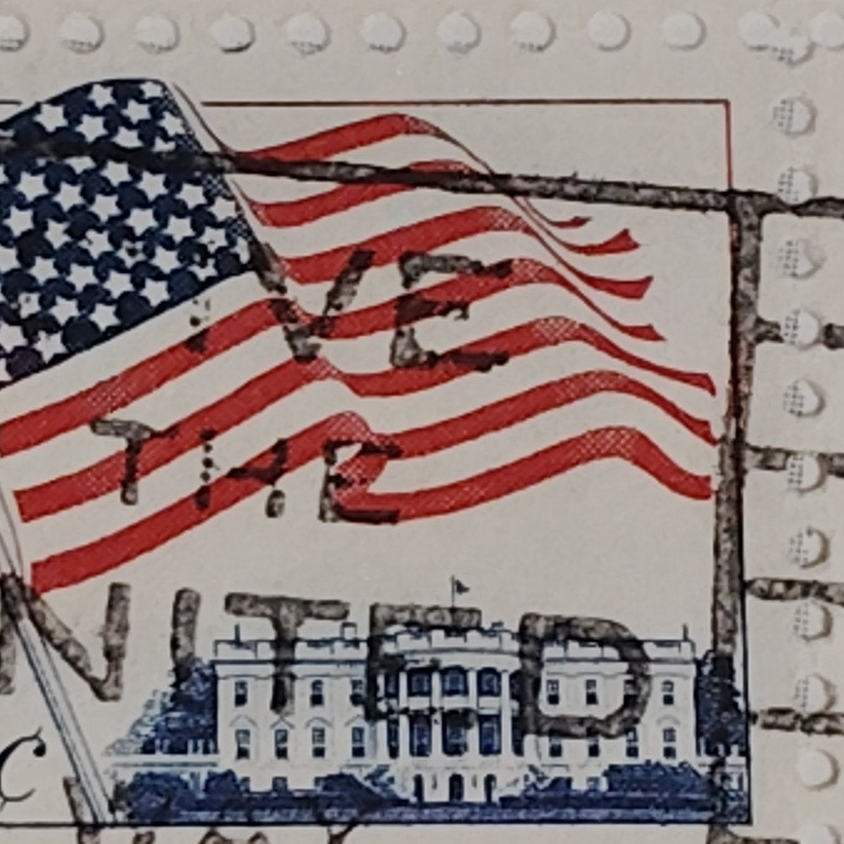 1963 Scott #1208 – 5¢ Flag Over White House / “We the United States” – Canceled