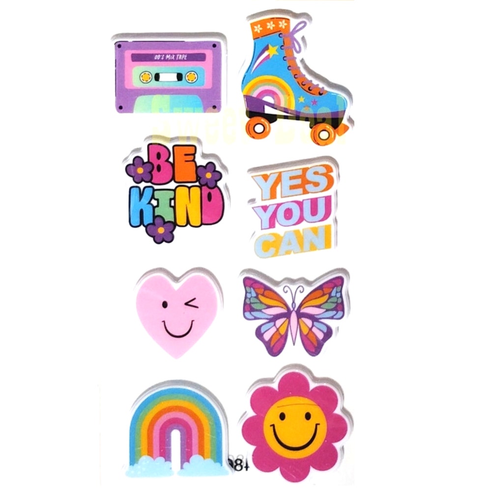 Lot of 32 Assorted Stickers Pictured, Great for Scrapbooking and More