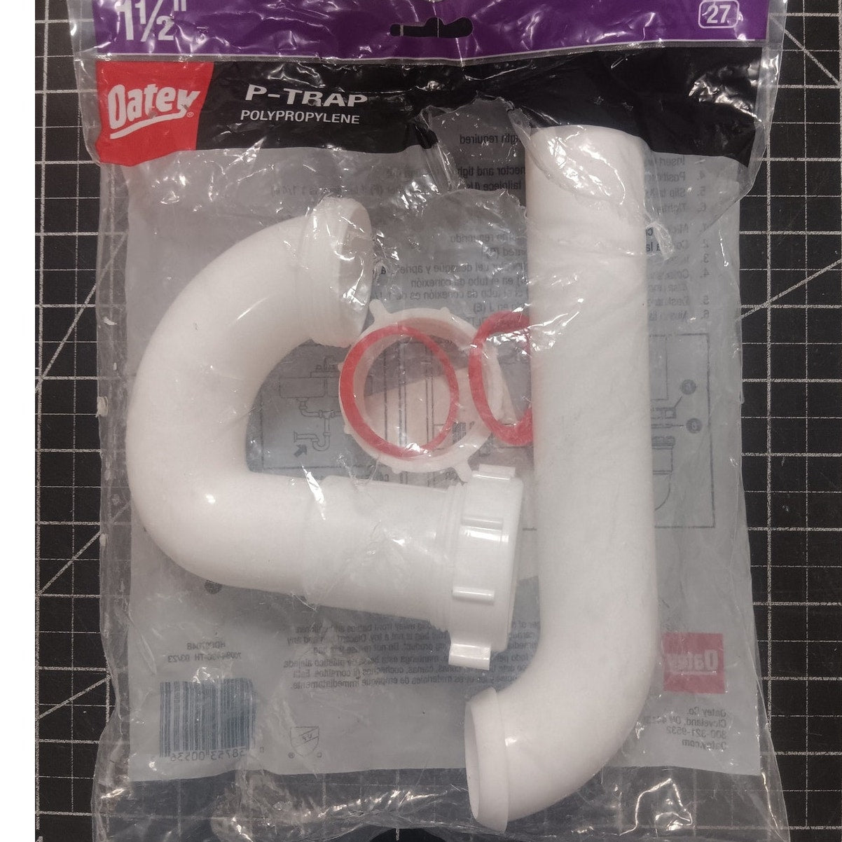 1-1/2 in. White Plastic Sink Drain P- Trap