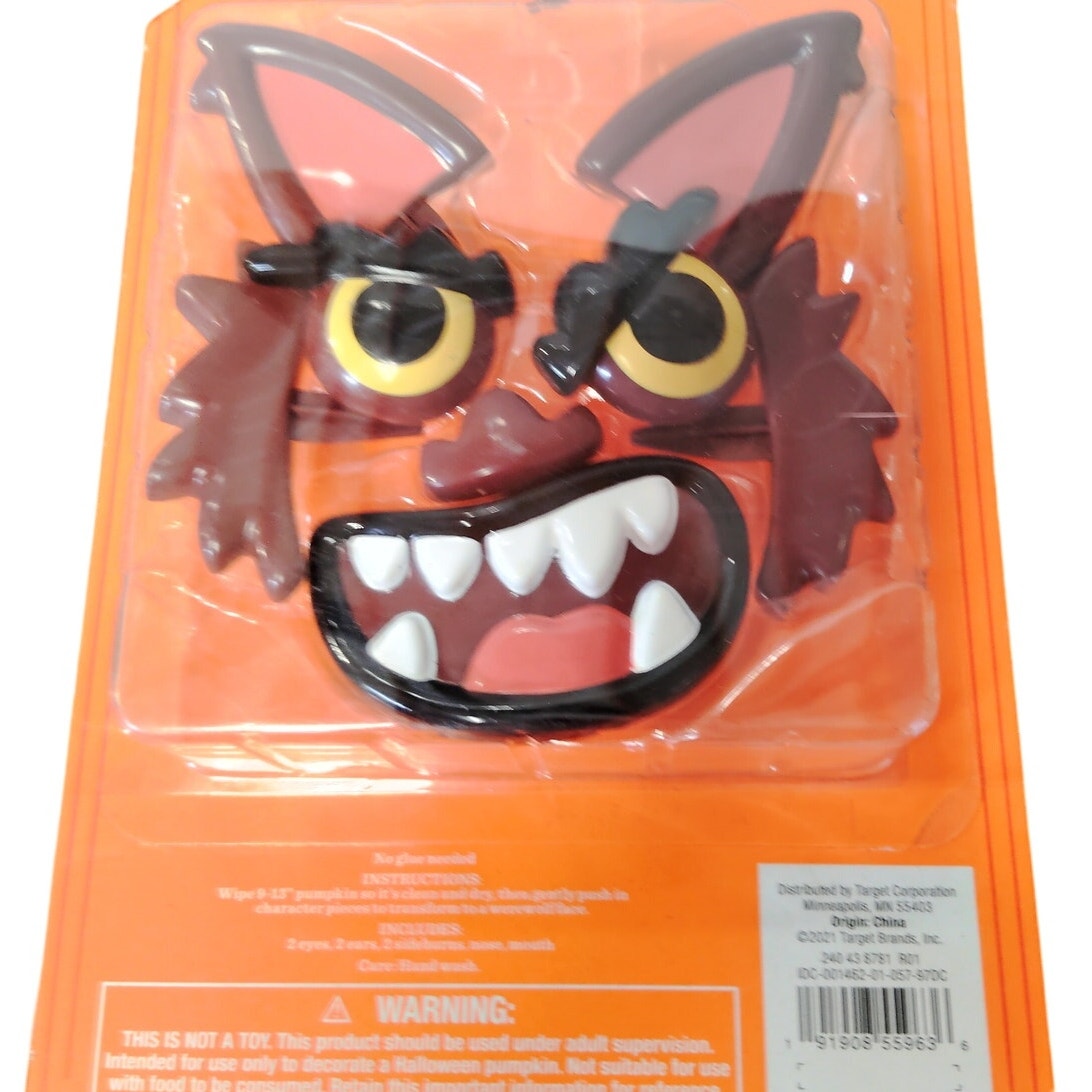 Werewolf Face Pumpkin Push-in Halloween Decorating Kit – Hyde & EEK! Boutique
