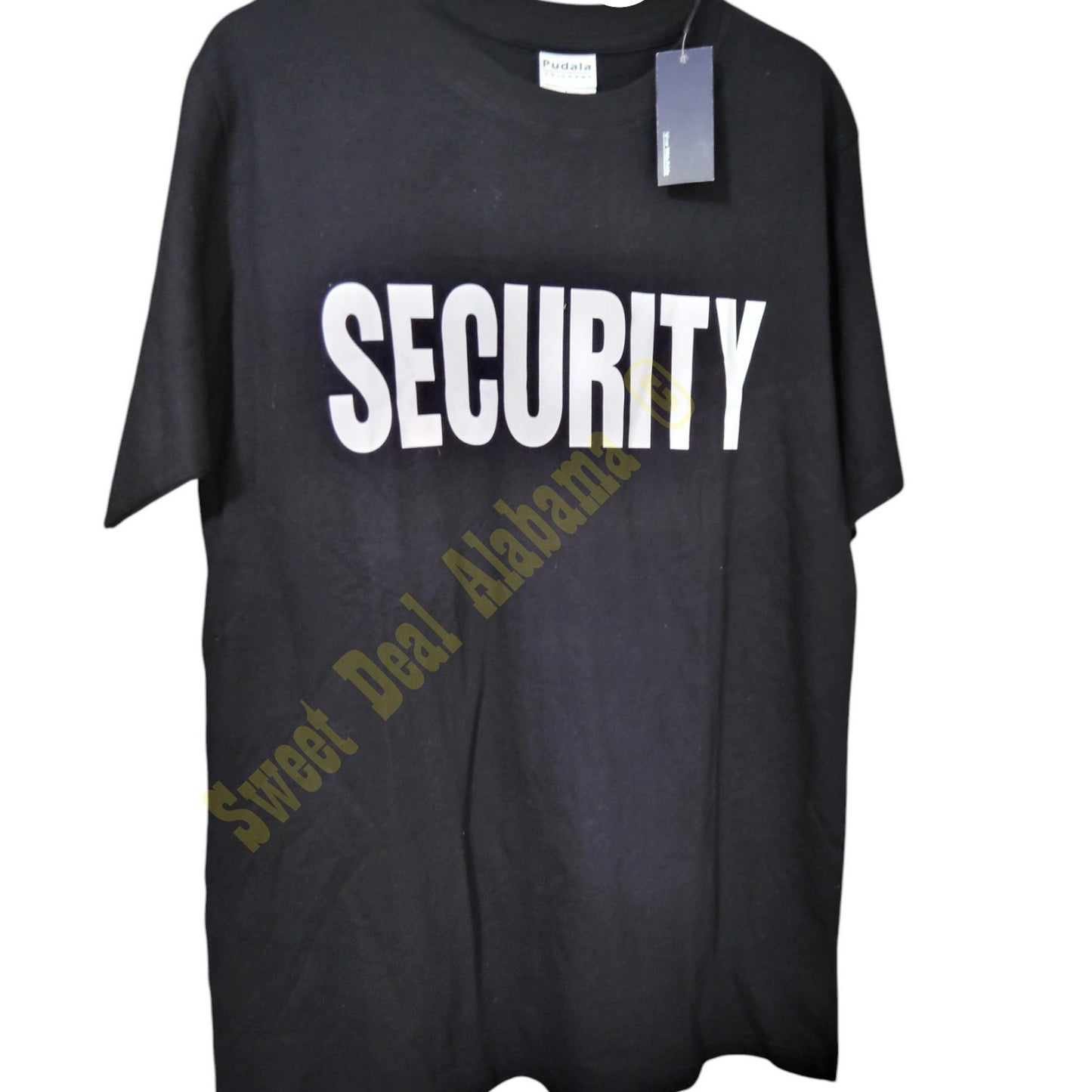 Pudala Black Tactical Shirt – "Security" – Short Sleeve, Size: X-Large