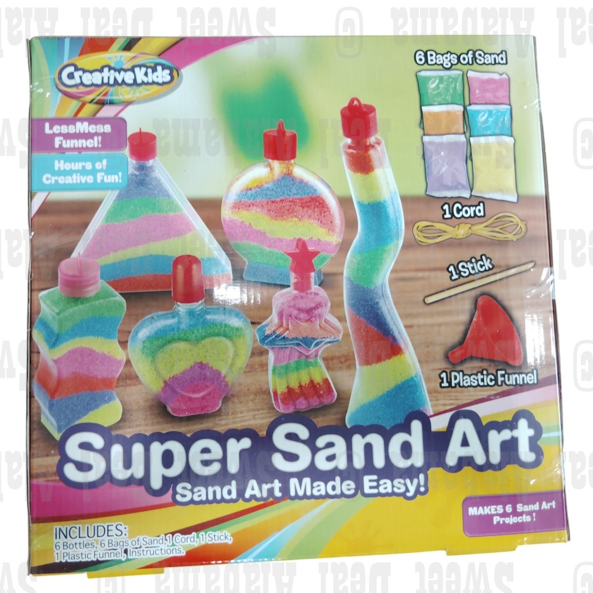 Creative Kids Sand Art Kit - DIY Craft Set, Assorted Colors - Ages 6+, New