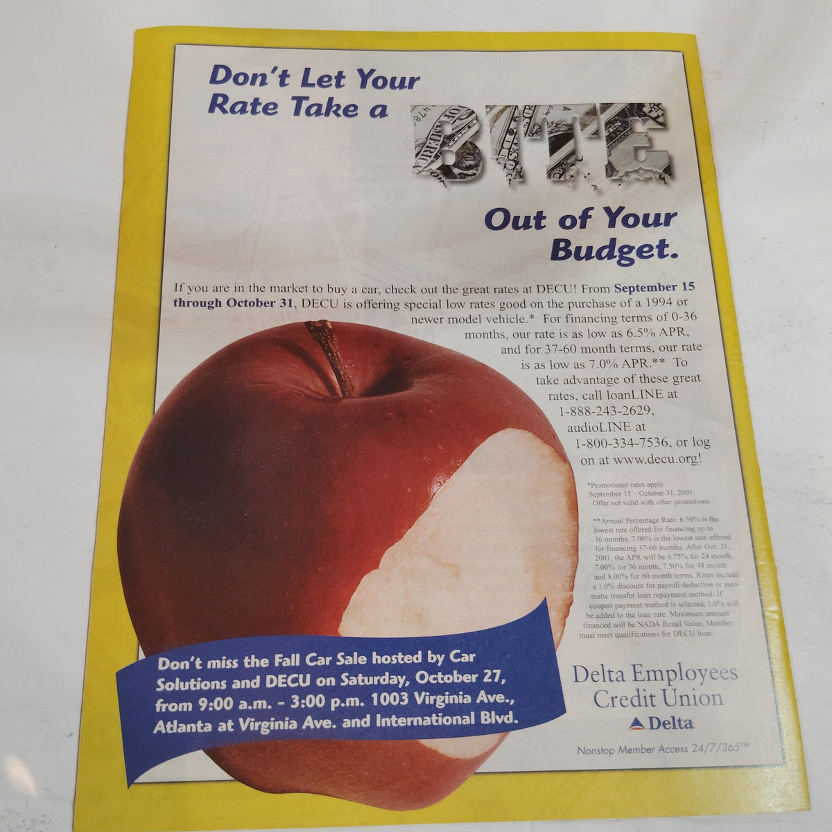 Delta News Digest - Oct 8, 2001 - Employee Reductions Post-9/11 Magazine