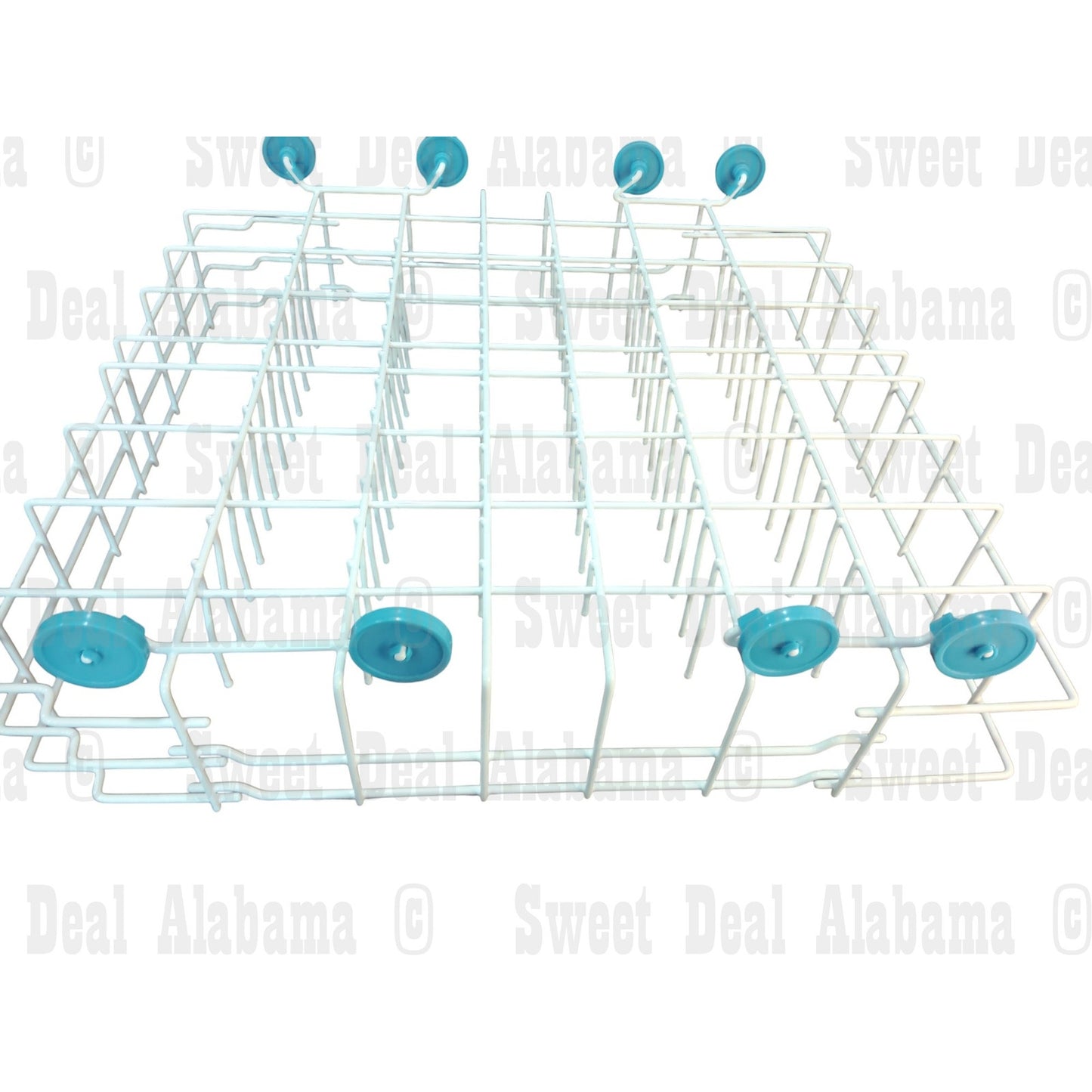 Dishwasher Lower Rack Fits Frigidaire/Kenmore, w/ Blue Wheels, Upgraded Coating
