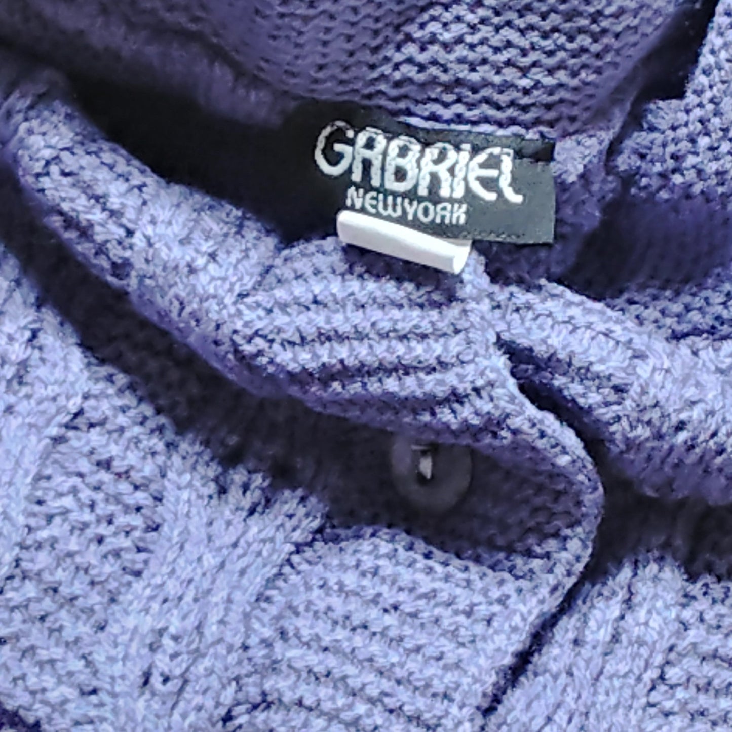 Gabriel New York Lavender Button‑Down Sweater 100% Acrylic Size Large NEW
