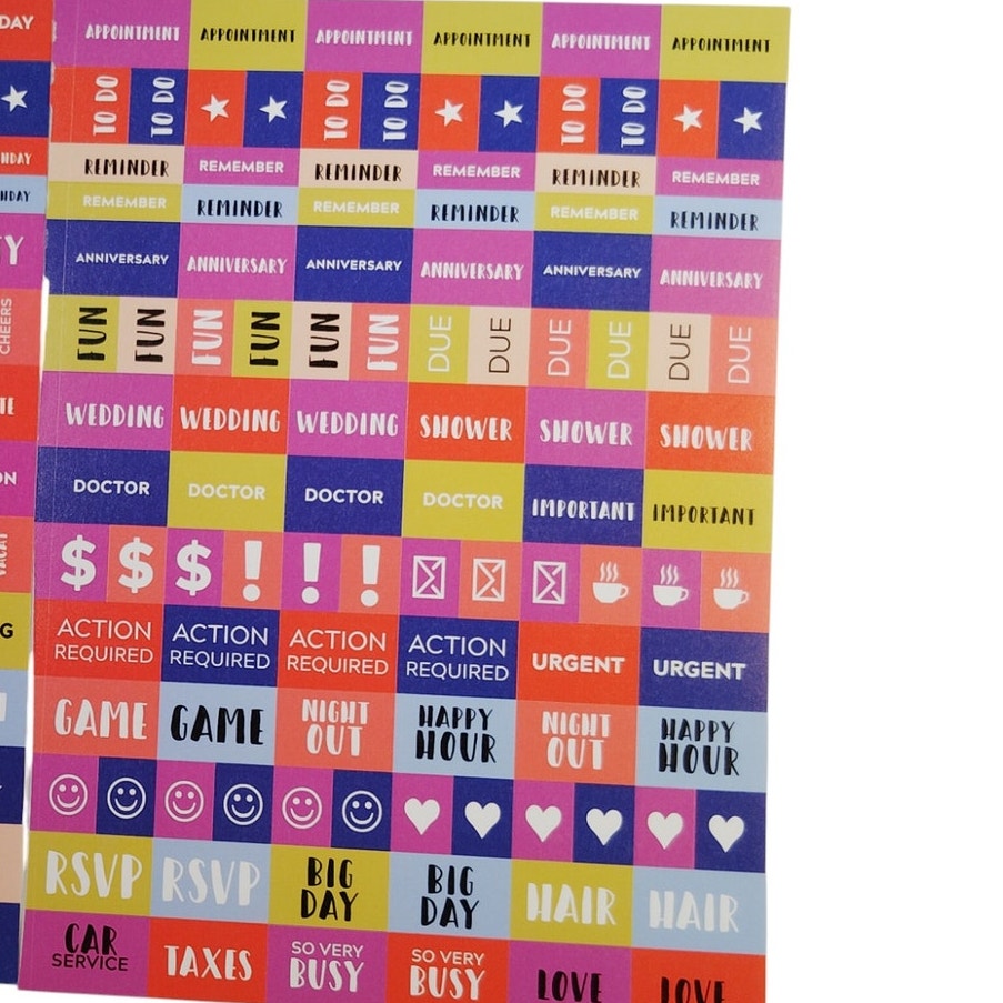 156 Calendar Stickers on 2 Sheets, Great for Scrapbooking & More