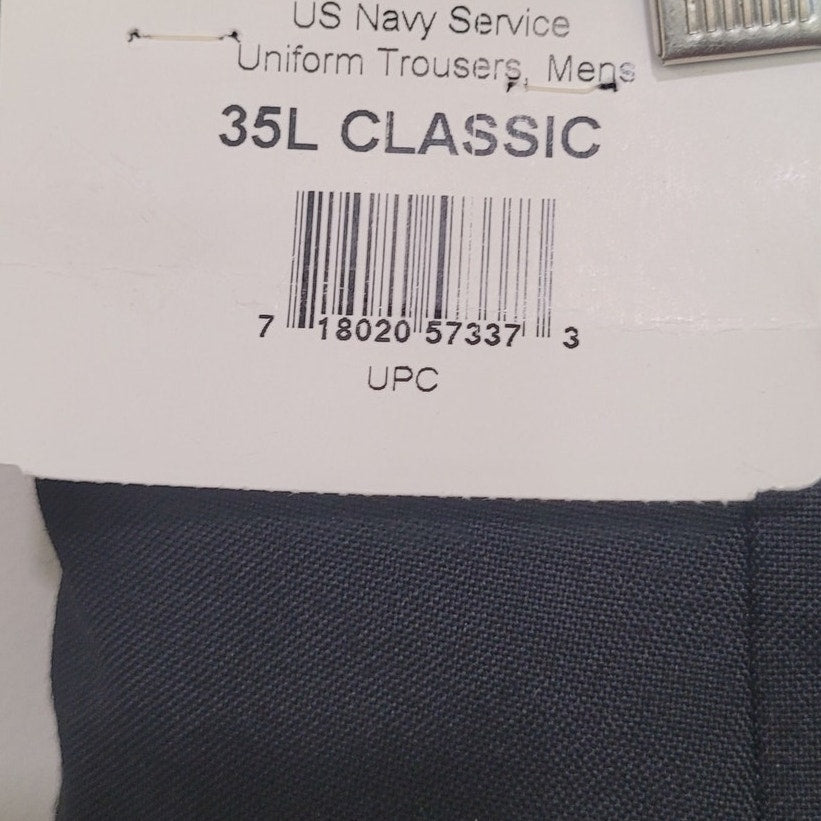 Men’s Service Trousers - Size 35L - Shade 3346 - Classic Fit - Poly/Wool - NWT