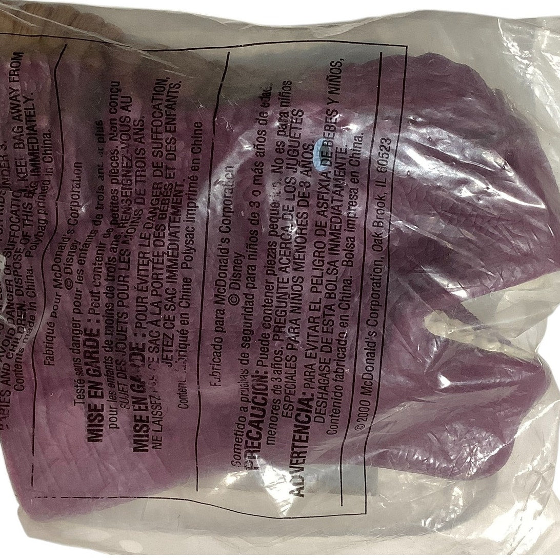 Vintage 2000 McDonald's Walt Disney's Dinosaur, Kron Hand Puppet, Purple, NIP