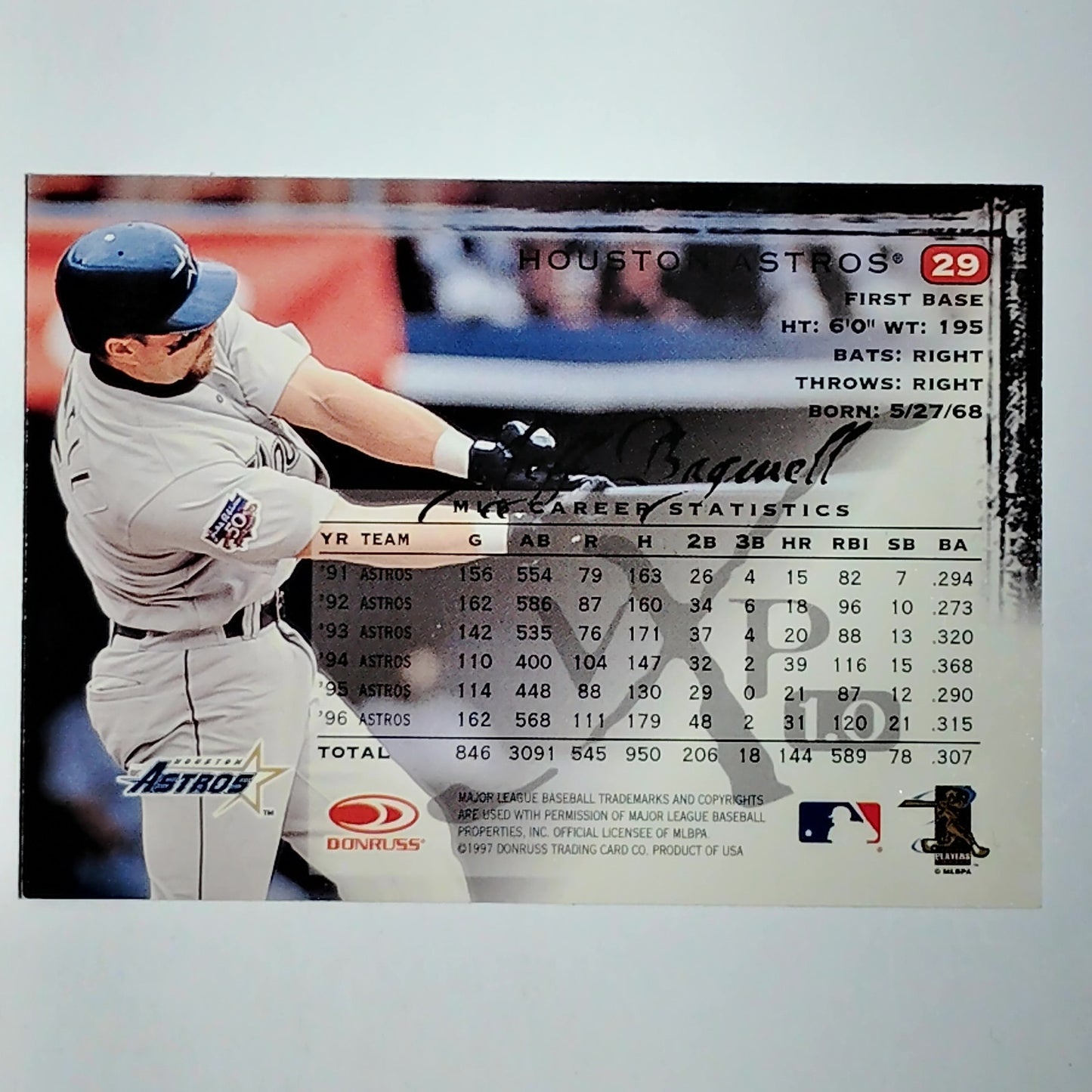 1997 Donruss VxP 1.0 Jeff Bagwell #29 Houston Astros HOF First Base VG/EX