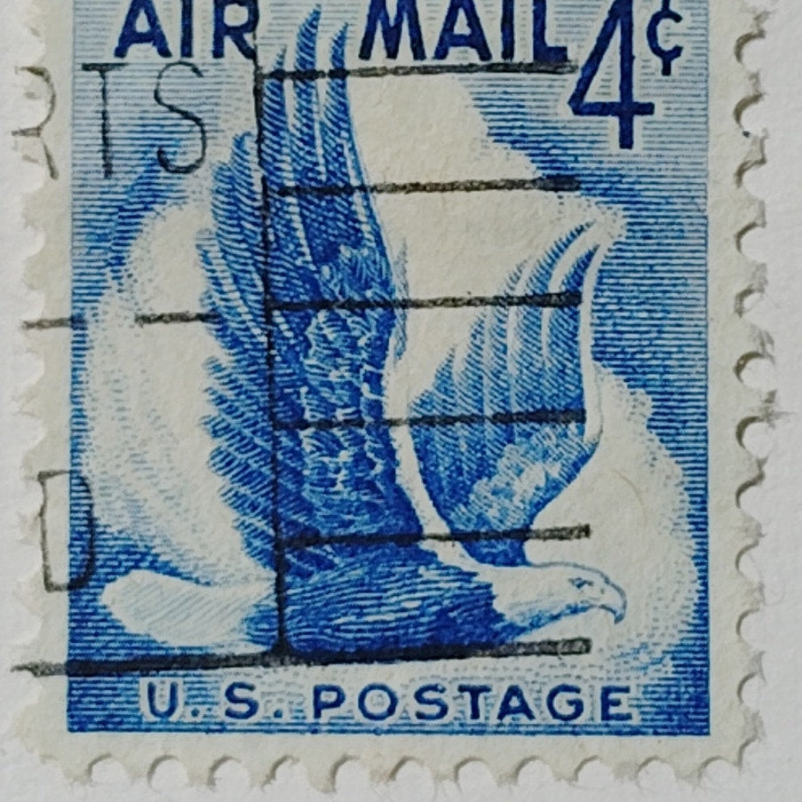 1954 U.S. Airmail 4¢ “Eagle in Flight” Stamp – Scott C48 – Used