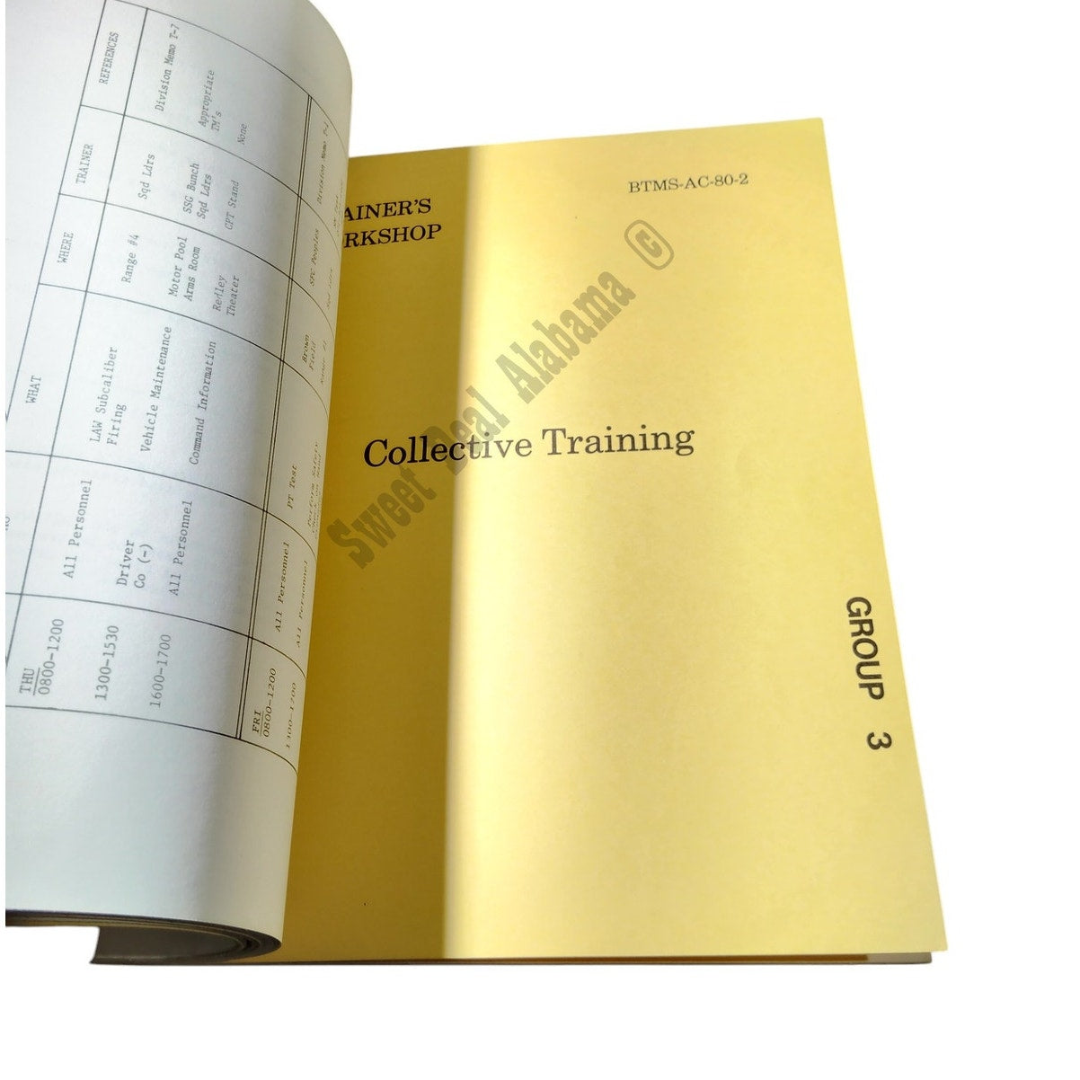 1982 Trainer's Workshop- Battalion Training Management System BTMS-AC-80-2