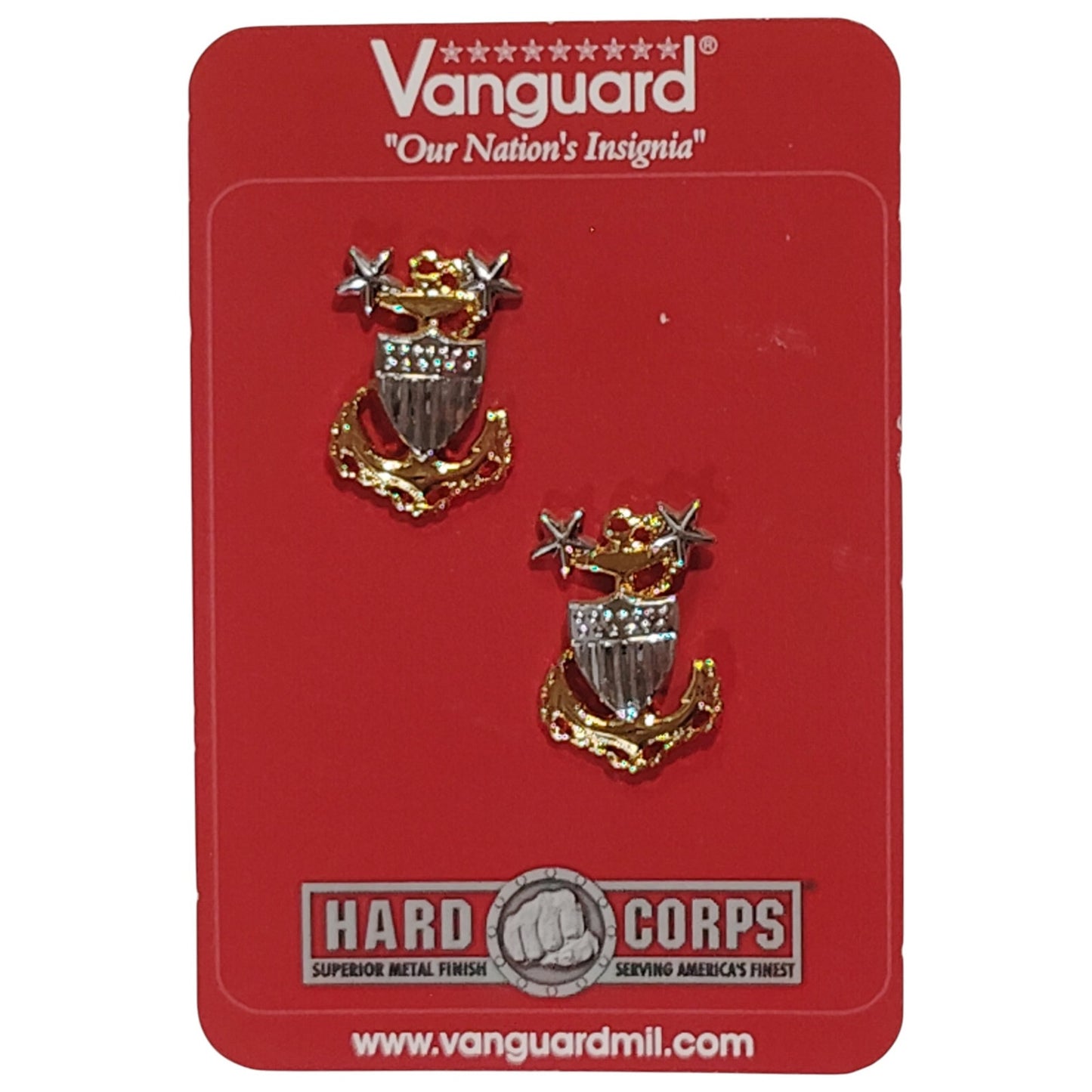 Coast Guard Collar Device – E9 Master Chief Petty Officer (MCPO) 5/8" x 1-1/8"