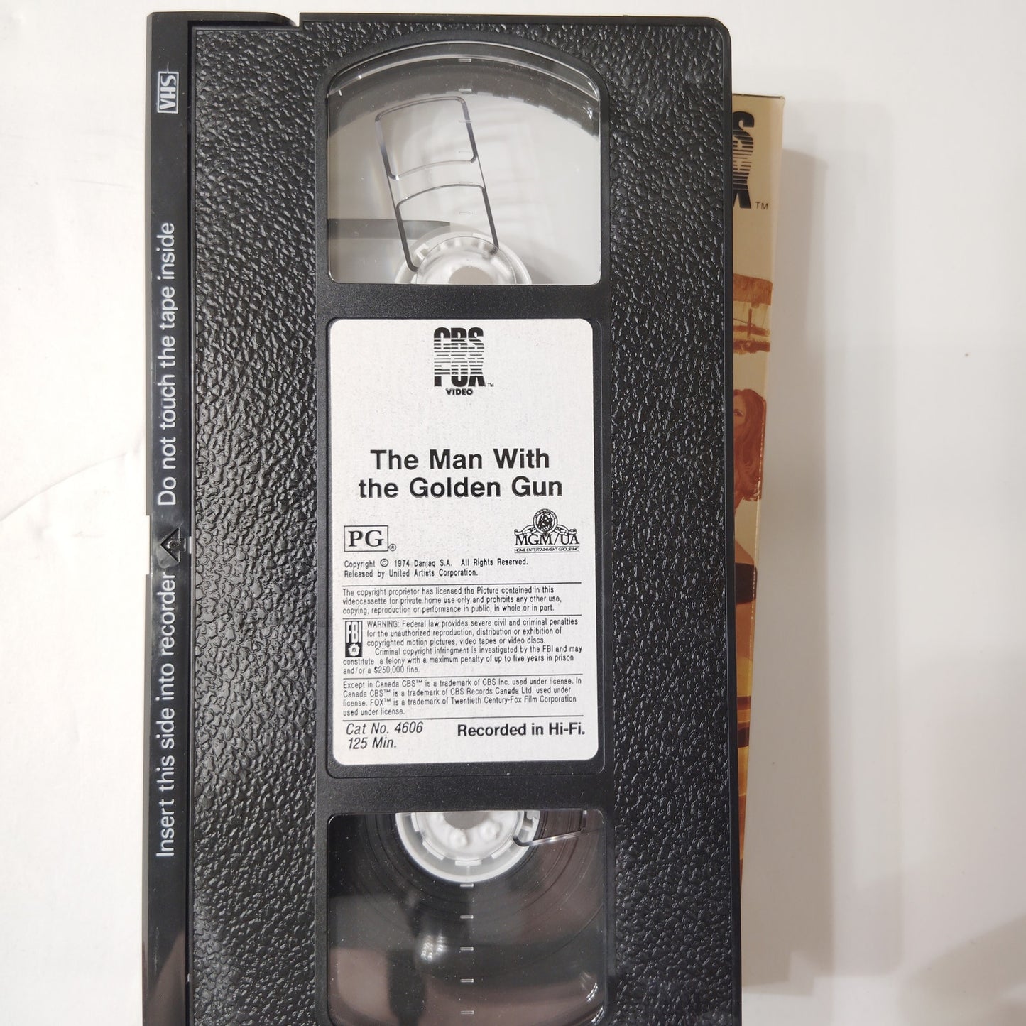 The Man With the Golden Gun VHS 1984 Roger Moore James Bond Action