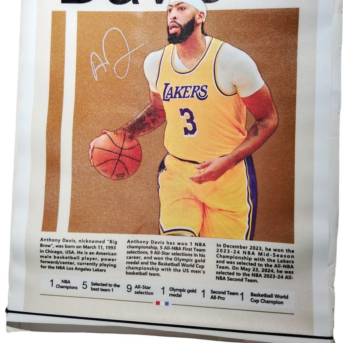Anthony Davis Los Angeles Lakers Canvas Art, Basketball Print, 12x16" Unframed