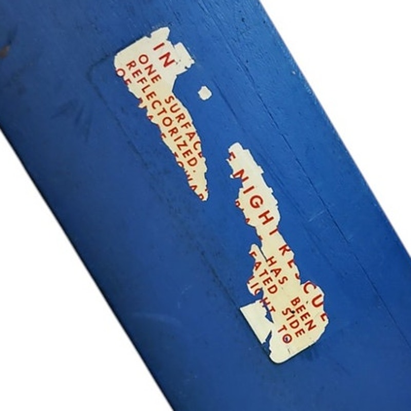 1952 Life Raft Paddle Assembly, Reflective Paddle, 14" x 3-1/4"