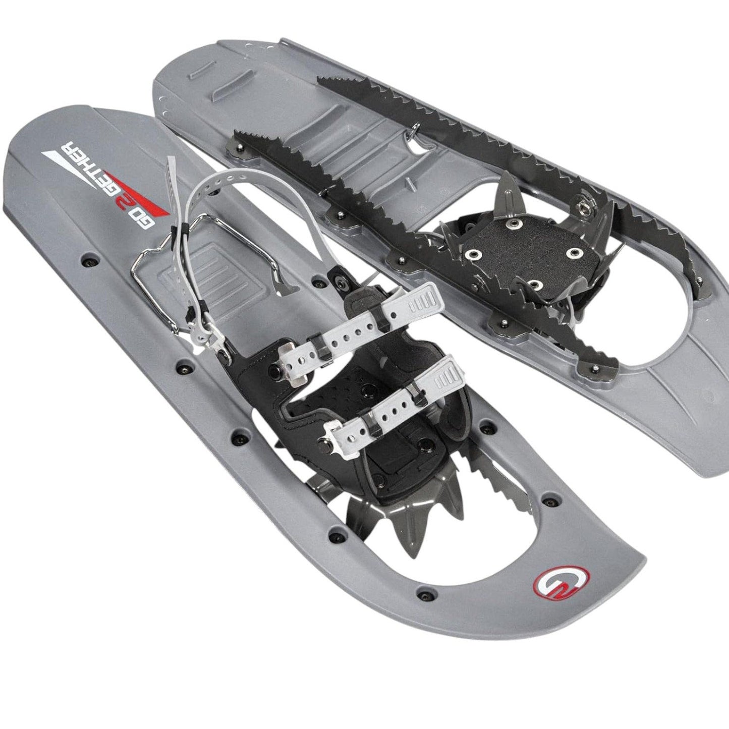 G2 23" Mountain Terrain Snowshoes Set with Trekking Poles & Tote Bag – Grey