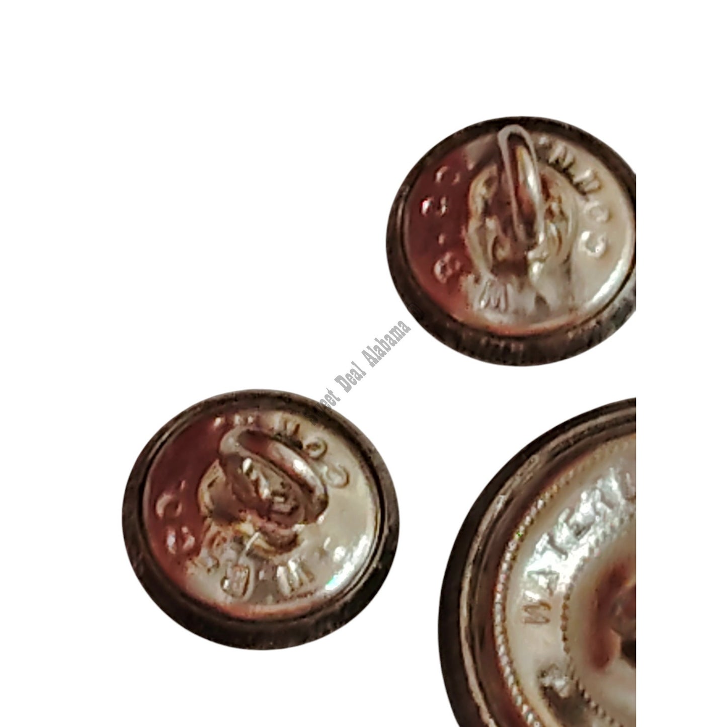 7 Civil Air Patrol Buttons, 1- 7/8" 35 Ligne, 6- 1/2" 20 Ligne, Patinated Silver