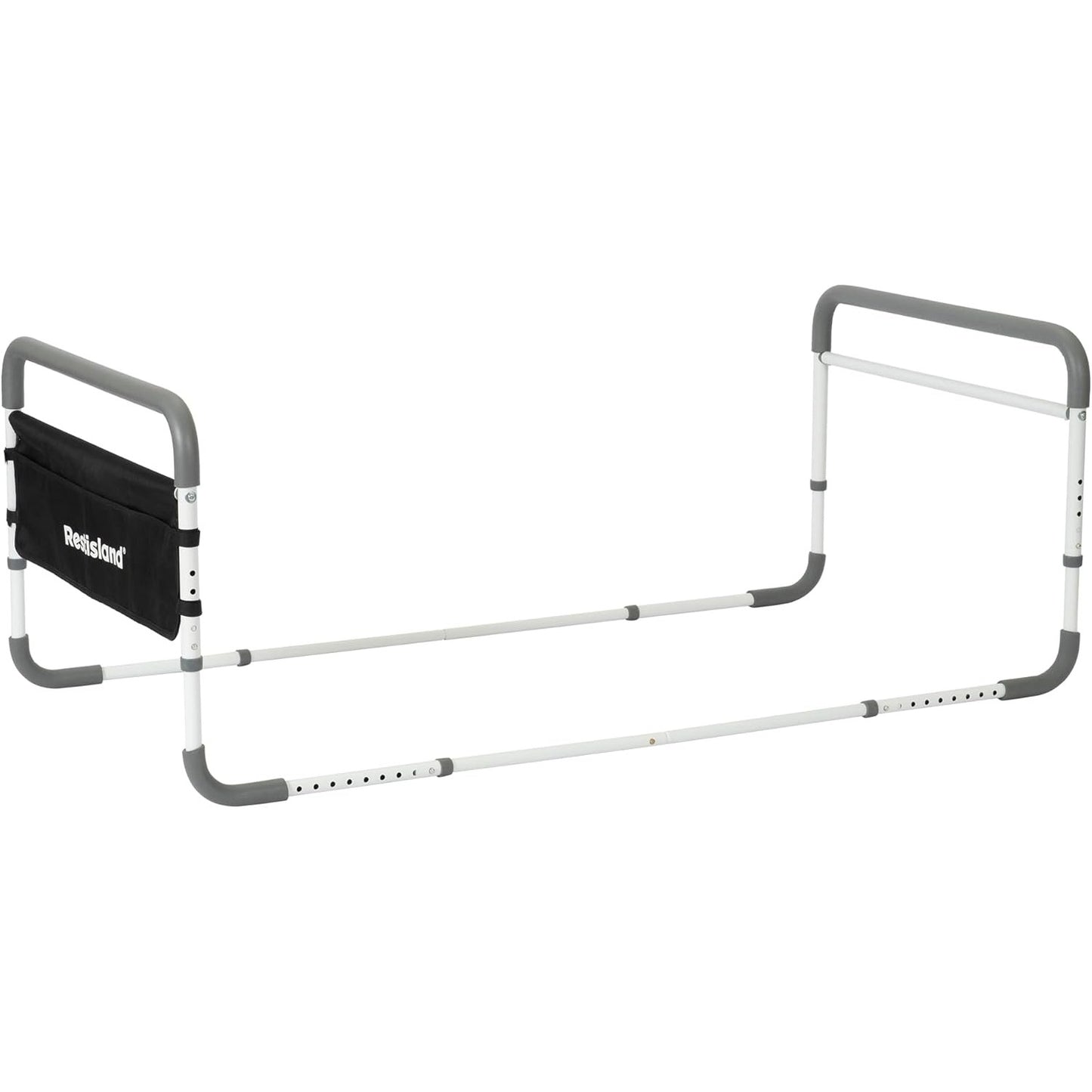 Dual Side Safety Bed Rail Adjustable Height & Width Fits Queen, Full, Twin