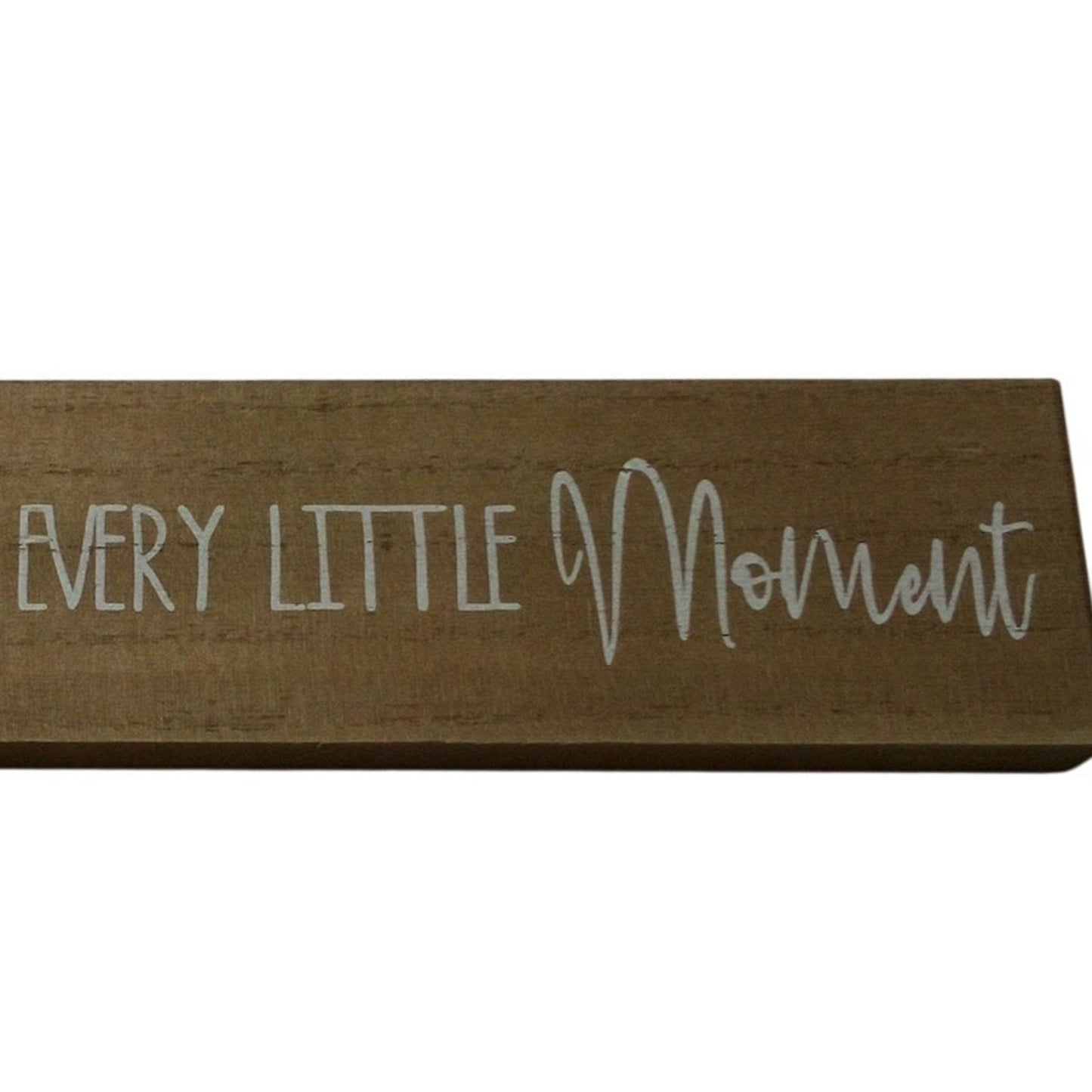 3-PK Tabletop Wooden Decorative Plaques - "Thankful for Every Moment" 11"W x 3"H
