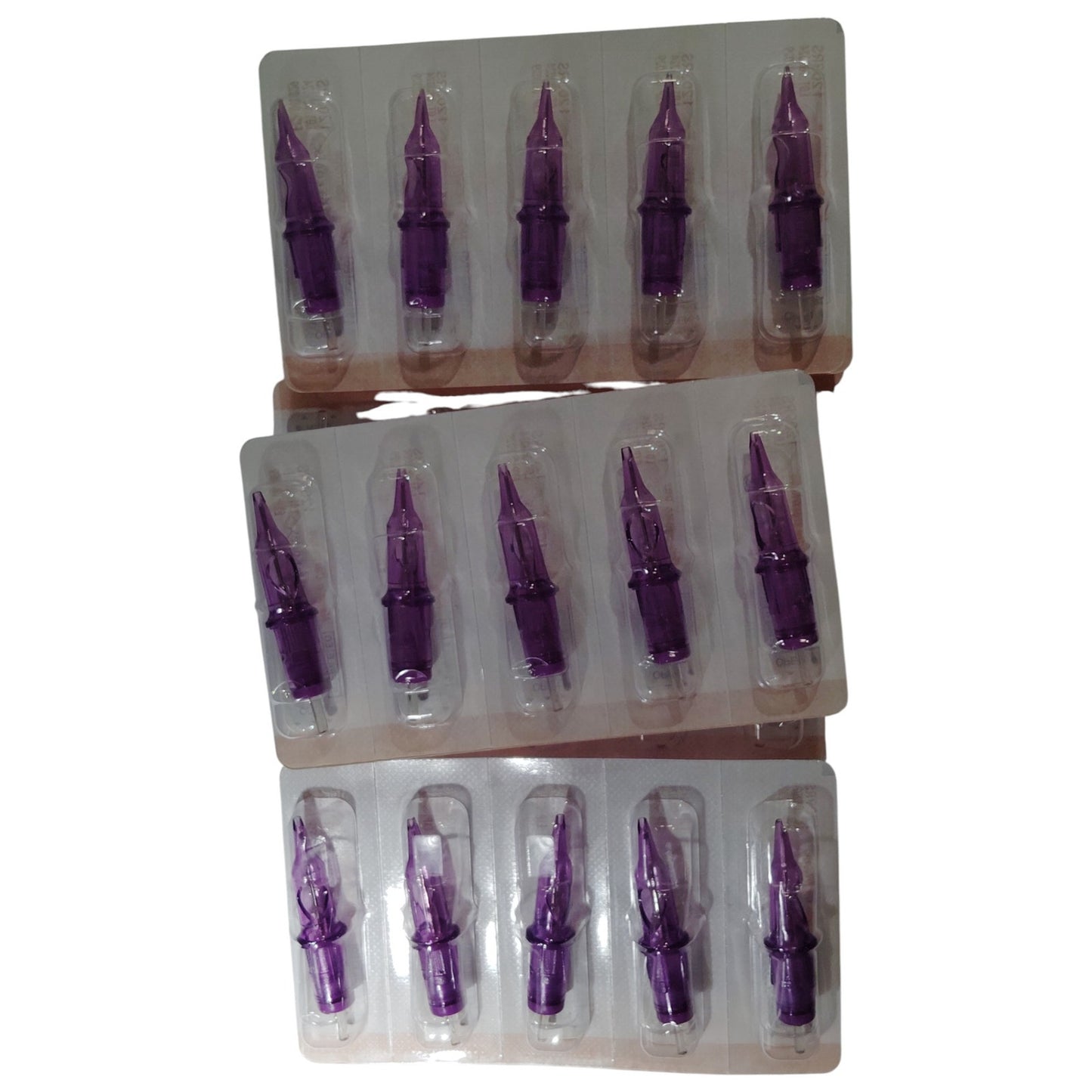 Tattoo Needle Cartridge Set – 5 Types – 10 Each – RS Round Shader – Exp. August 2029 – Tattoo Supply