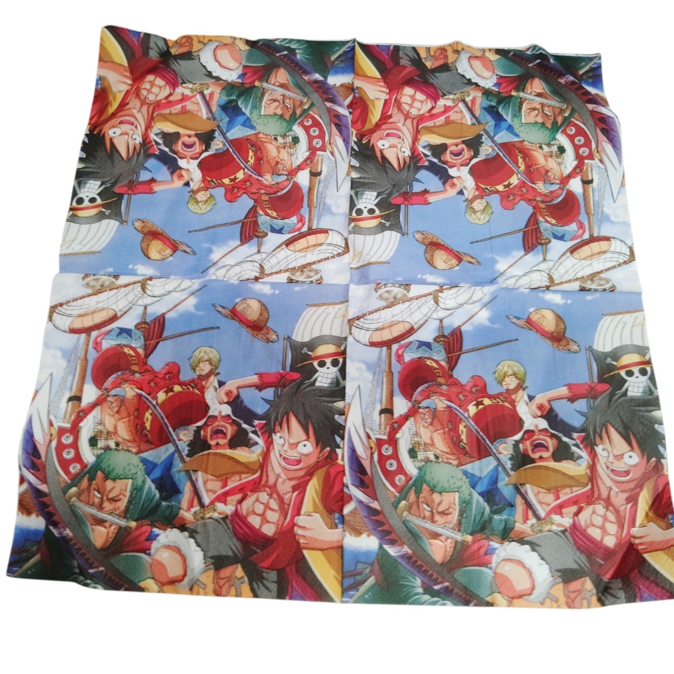 One Piece Anime Party Napkins, 20 Pk Disposable Tableware, Straw Hat Crew
