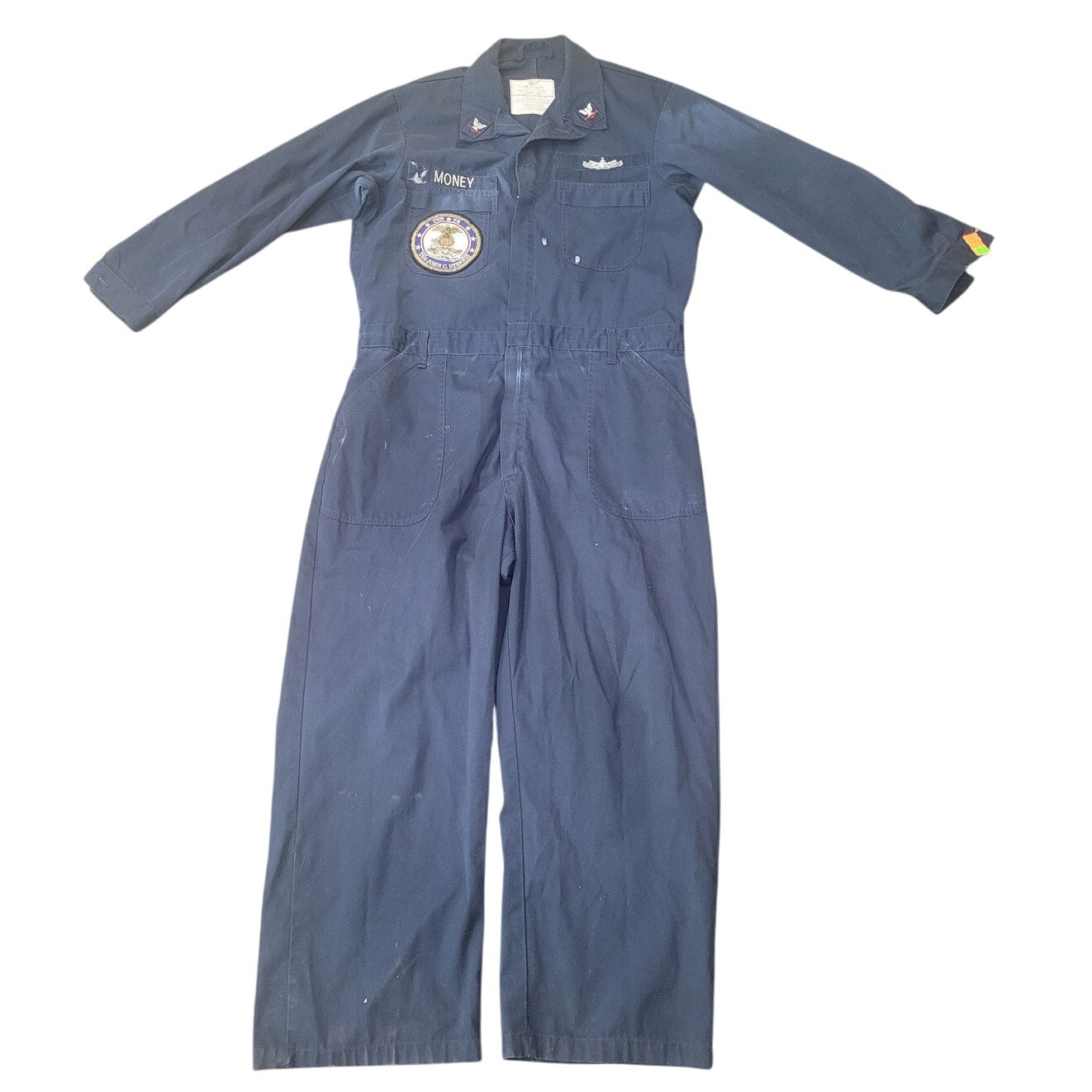 Navy Utility Coverall 48R USS John C. Stennis CVN-74 PO3 & Warfare Insignia