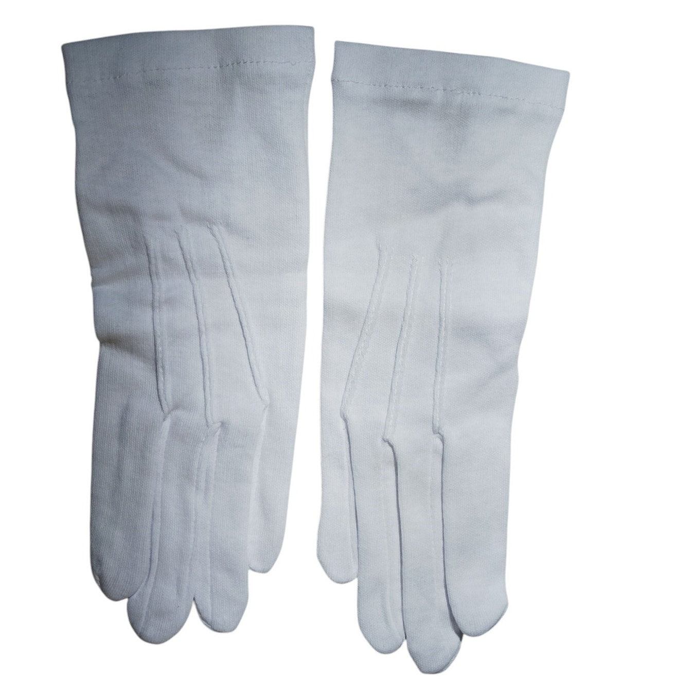 White Cotton Service Gloves – Size Large, Slip-On Style