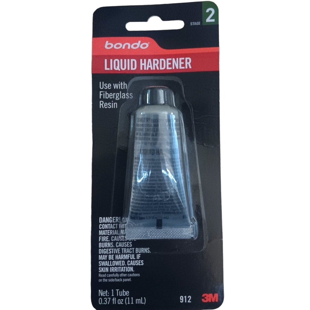3M Bondo Resin Liquid Hardener, 00912, .37 oz Filler, NIP