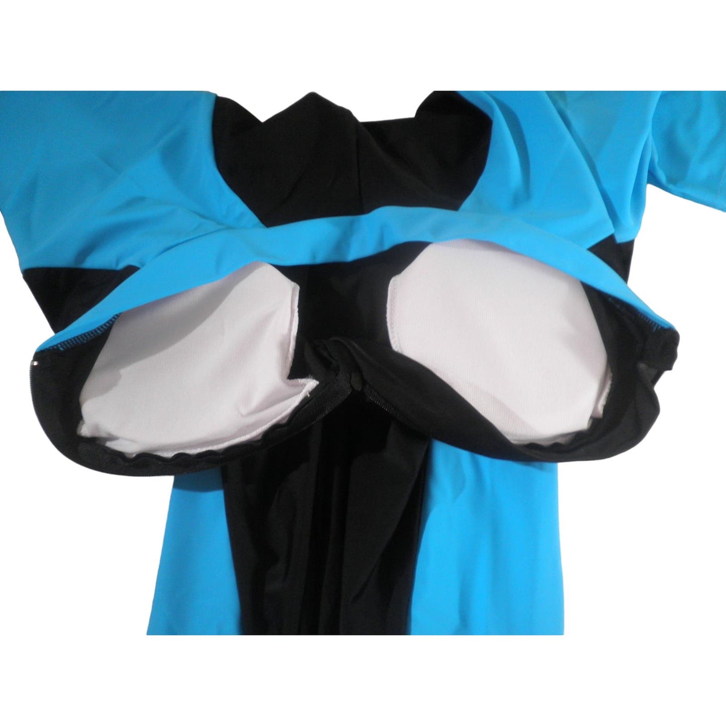 Swimsuit - One Piece Short Sleeve Sun Protection Ocean Blue, M, 30.7" Bust, 26" Waist