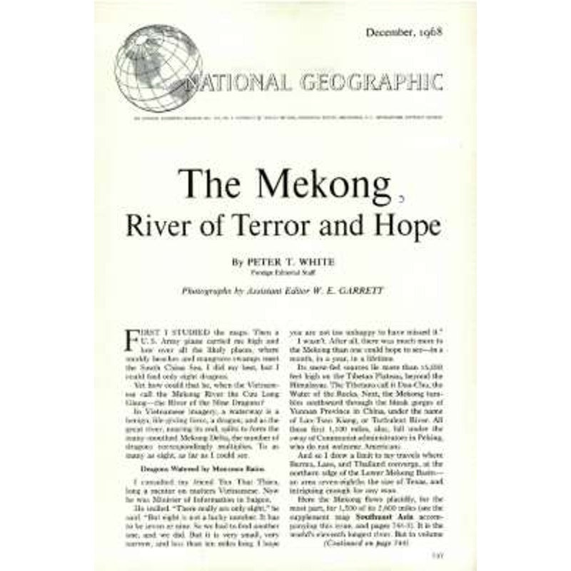 National Geographic Magazine December 1968, Mekong, Williamsburg, Jerusalem ...