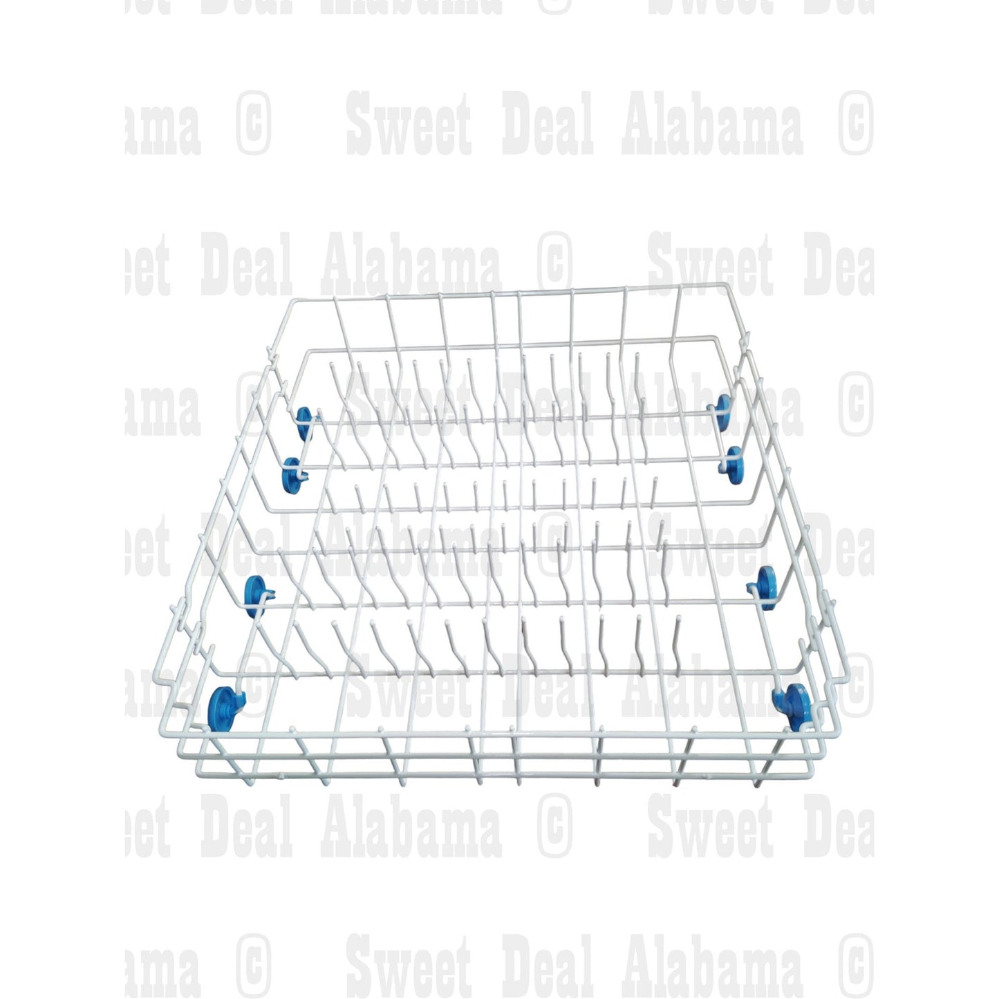 Dishwasher Lower Rack Fits Frigidaire/Kenmore, w/ Blue Wheels, Upgraded Coating