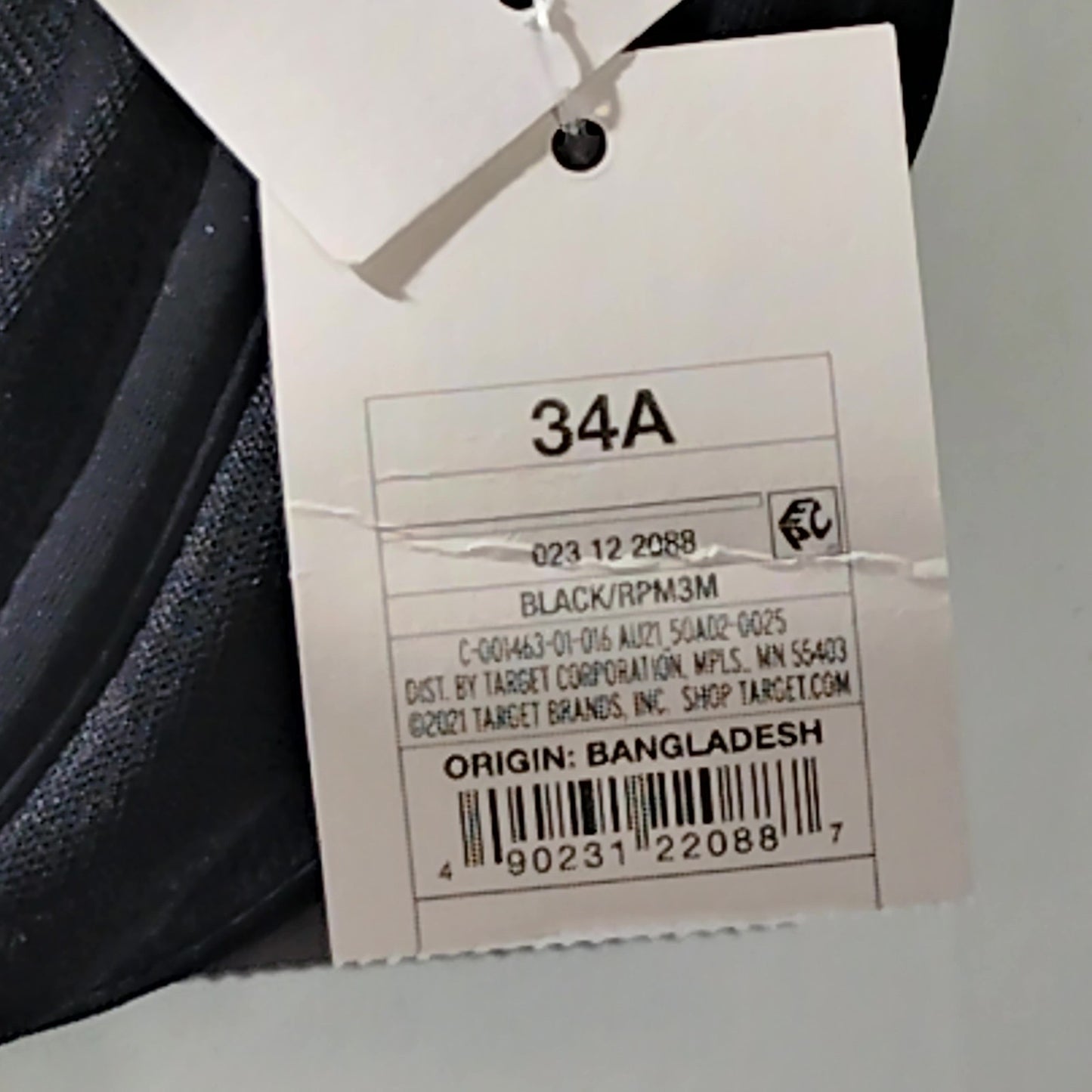 Auden Unlined Demi Coverage Sheer Underwire Bra Black 34A