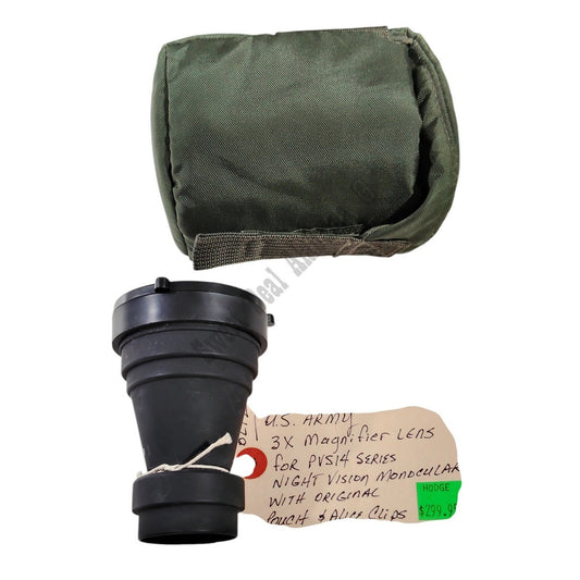 Bliz US Army PVS14 Series Night Vision Monocular 3X Magnifier Lens w/ Case/Clips