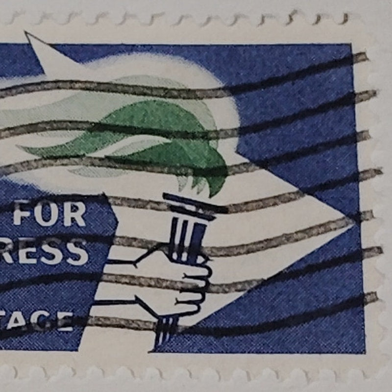 1963 Scott #1235 – 5¢ Alliance for Progress / Torch & Leaf – Canceled
