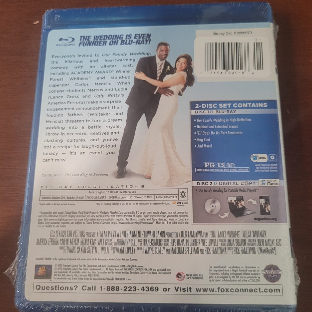 Our Family Wedding Blu-ray Digital Forest Whitaker America Ferrera, RomCom
