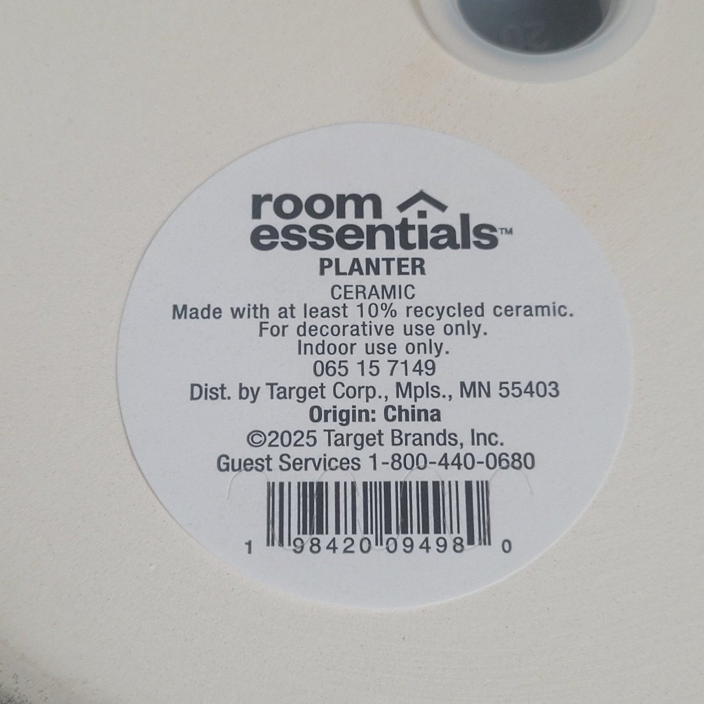 Large Bubble Ceramic Planter, Black, 7-3/4"D x 6.50"H, Plugged Bottom Drain