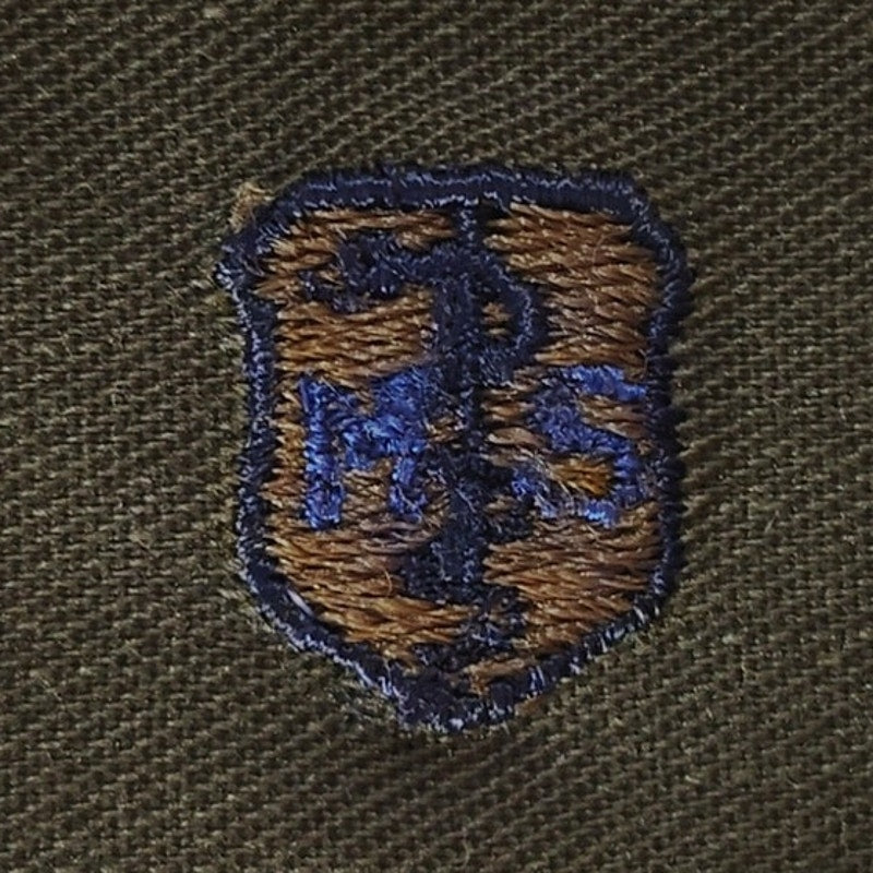 Vintage USAF Medical Service Qualification Device – Rod of Asclepius with “MS”, 2" x 2" Sew-On Patch