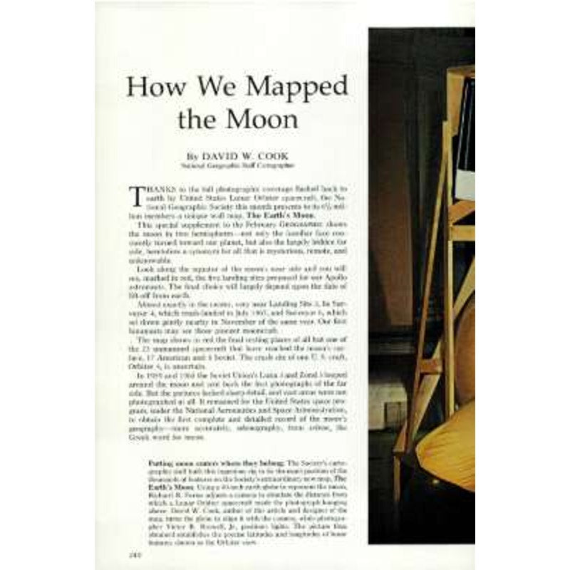 National Geographic February 1969 Mapping the Moon, Ancient Shipwreck, Atlanta GA., Kenya, Moonscape, The Orbed Maiden.. The Moon and More