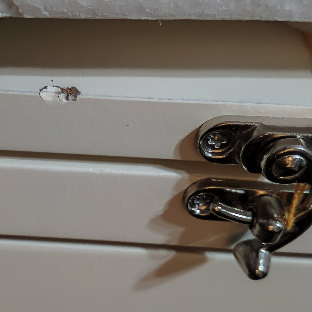 Floating Fold Down Desks with Built-In Storage, Antique White 36"D x 22"W x 58"H