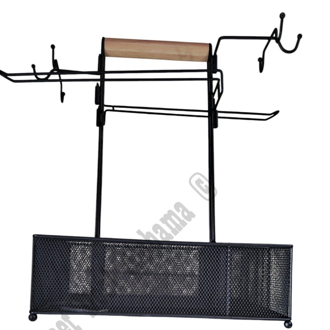 Grill Caddy -Camping Accessories, Condiment Caddy, BBQ Accessories Mesh Basket