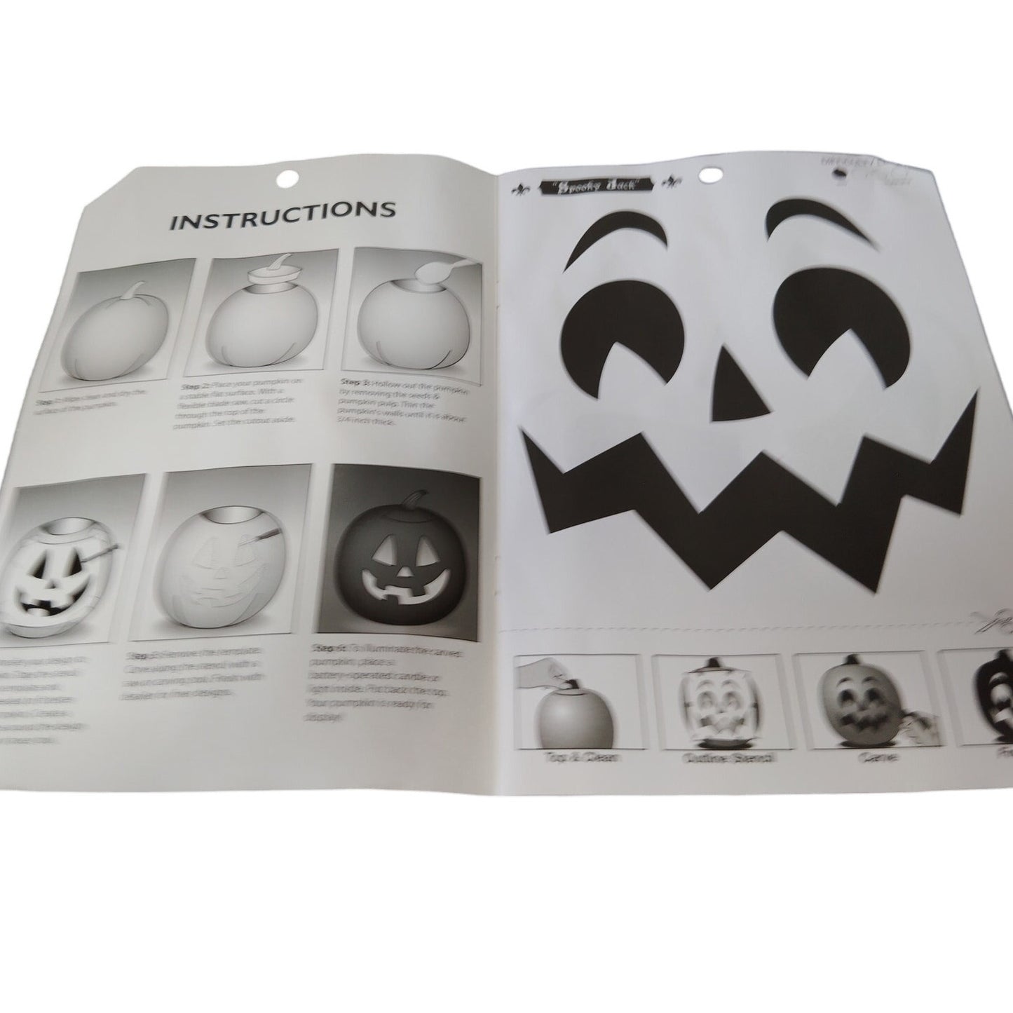 Hyde & EEK! Boutique Halloween Pumpkin Carving Kit – 8 Stencils – 5 Easy-Grip Tools