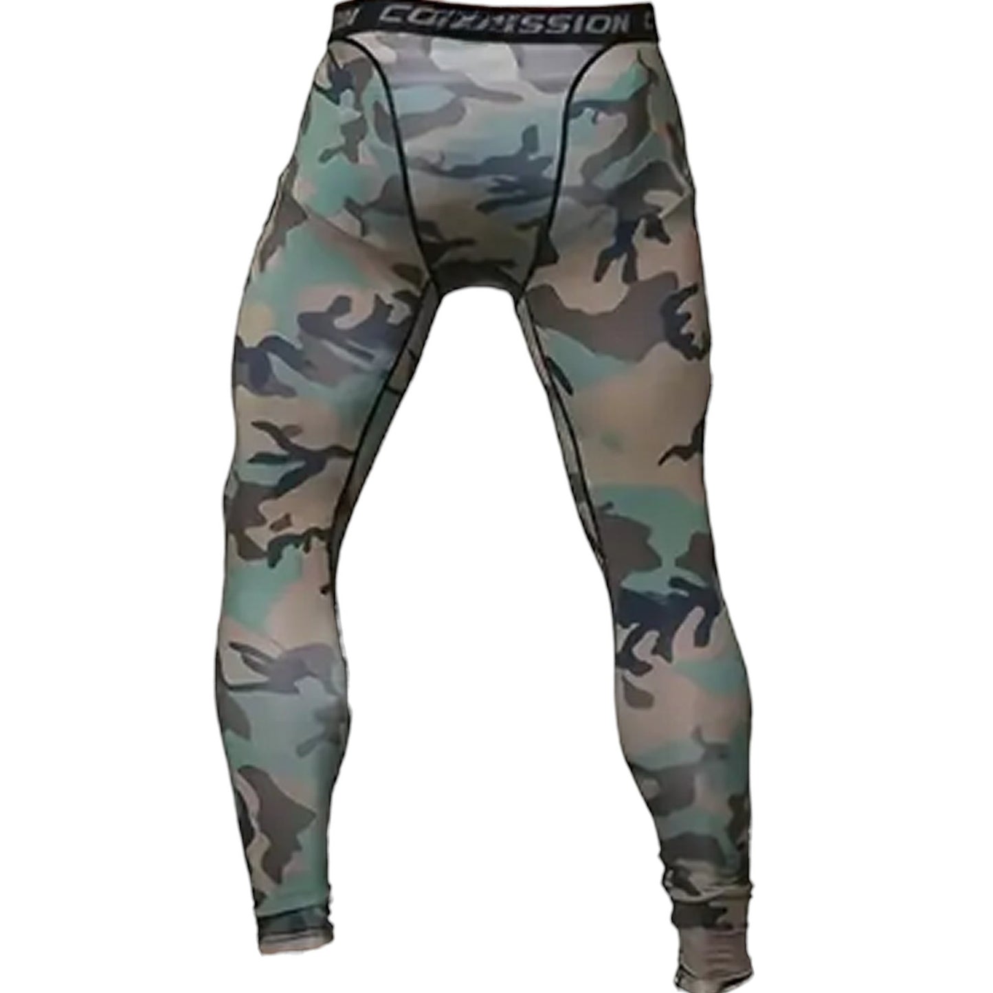 Unisex Woodland Camo Stretch Long Johns 27.6-29.2"W x 27"L