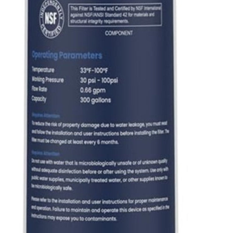 GLACIER FRESH EDR3RXD1 Refrigerator Water Filter – Compatible with Filter 3, 4396841, 46-9083 – 1 Pk