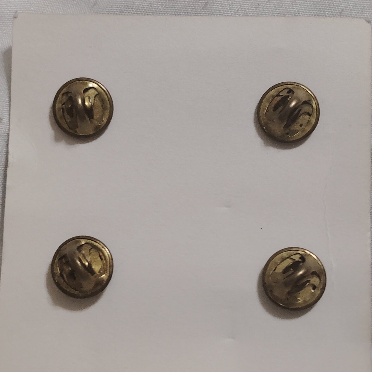 Drill Team Collar Insignia Letters Set (1 Pair), Gold, Dbl Clutch, 2.13" × .25"