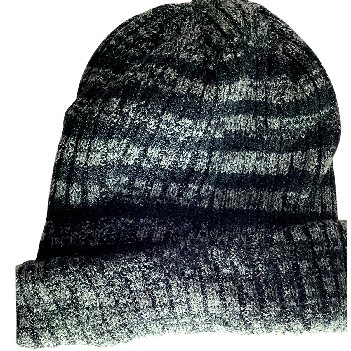 Grand Sierra Men's Adult Beanie / Toboggan Cap, One Size Fits Most, Black/Gray