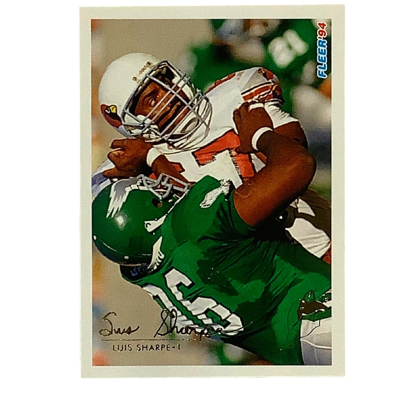 Luis Sharpe, Arizona Cardinals, NFL Fleer 1994 Card 13, EX/NM
