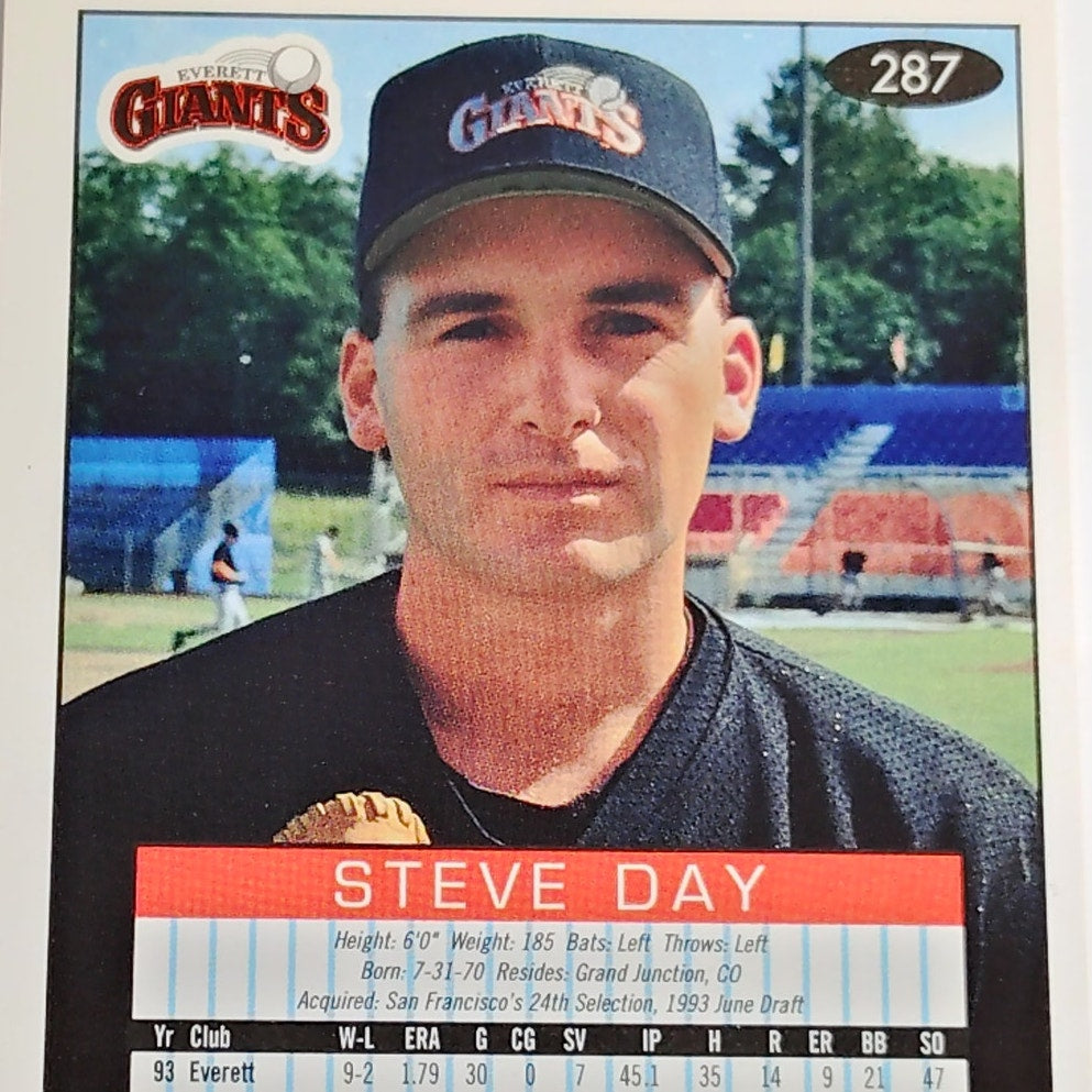 Steve Day, Everett Giants, #287, 93-94 Fleer Excel Minor Leagues