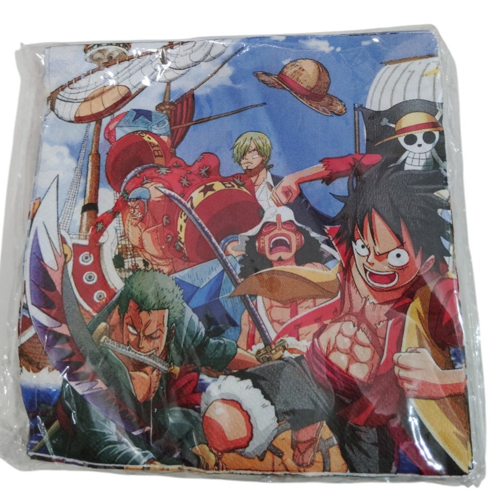 One Piece Anime Party Napkins, 20 Pk Disposable Tableware, Straw Hat Crew