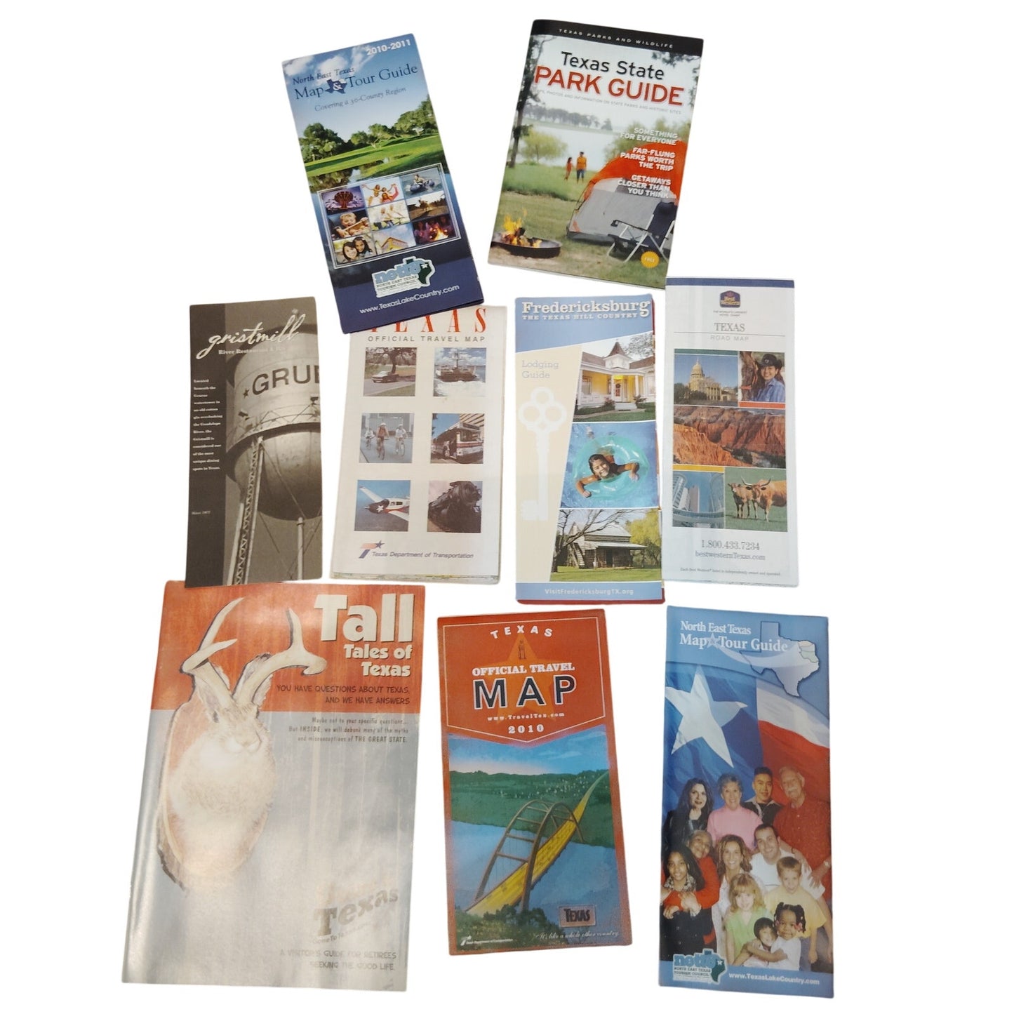 2010 Texas Travel Ephemera Lot, 4 LBS., Maps Guides Brochures + 10‑Page Journal