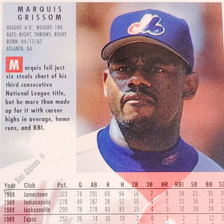 Marquis Grissom, Montreal Expos, #540, 1994 Fleer Baseball Collector's Card